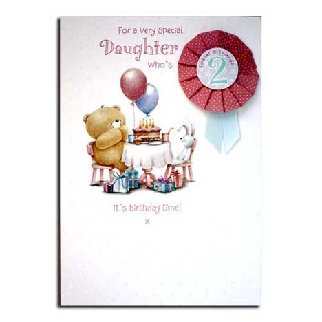 Daughters 2nd Birthday Forever Friends Card